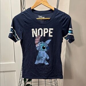Disney Kids Dark Blue Stitch Nope T-Shirt